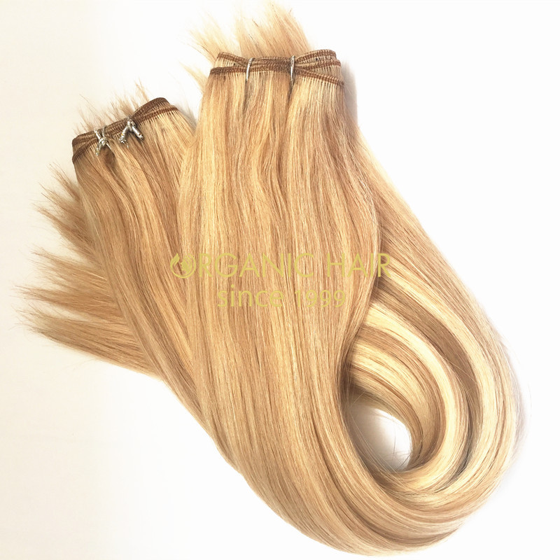 Coloured luxury human hair extensions